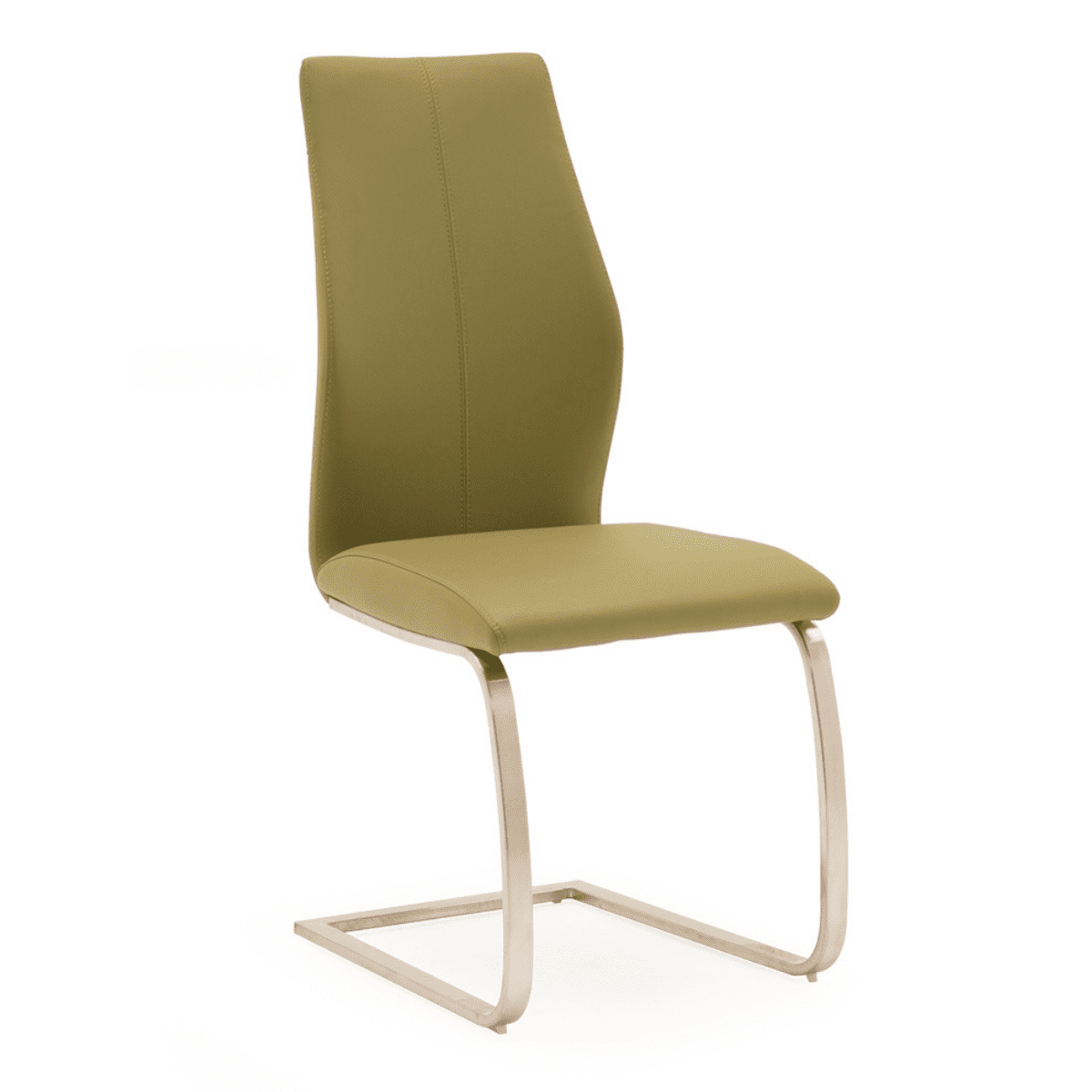 Chaise de salle à manger cantilever Irene en similicuir