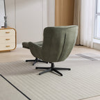 Fauteuil inclinable pivotant Irmina et repose-pieds