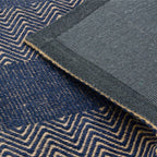 Tapis rayé bleu marine Ives 