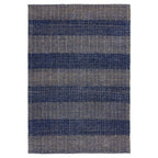 Tapis rayé bleu marine Ives 