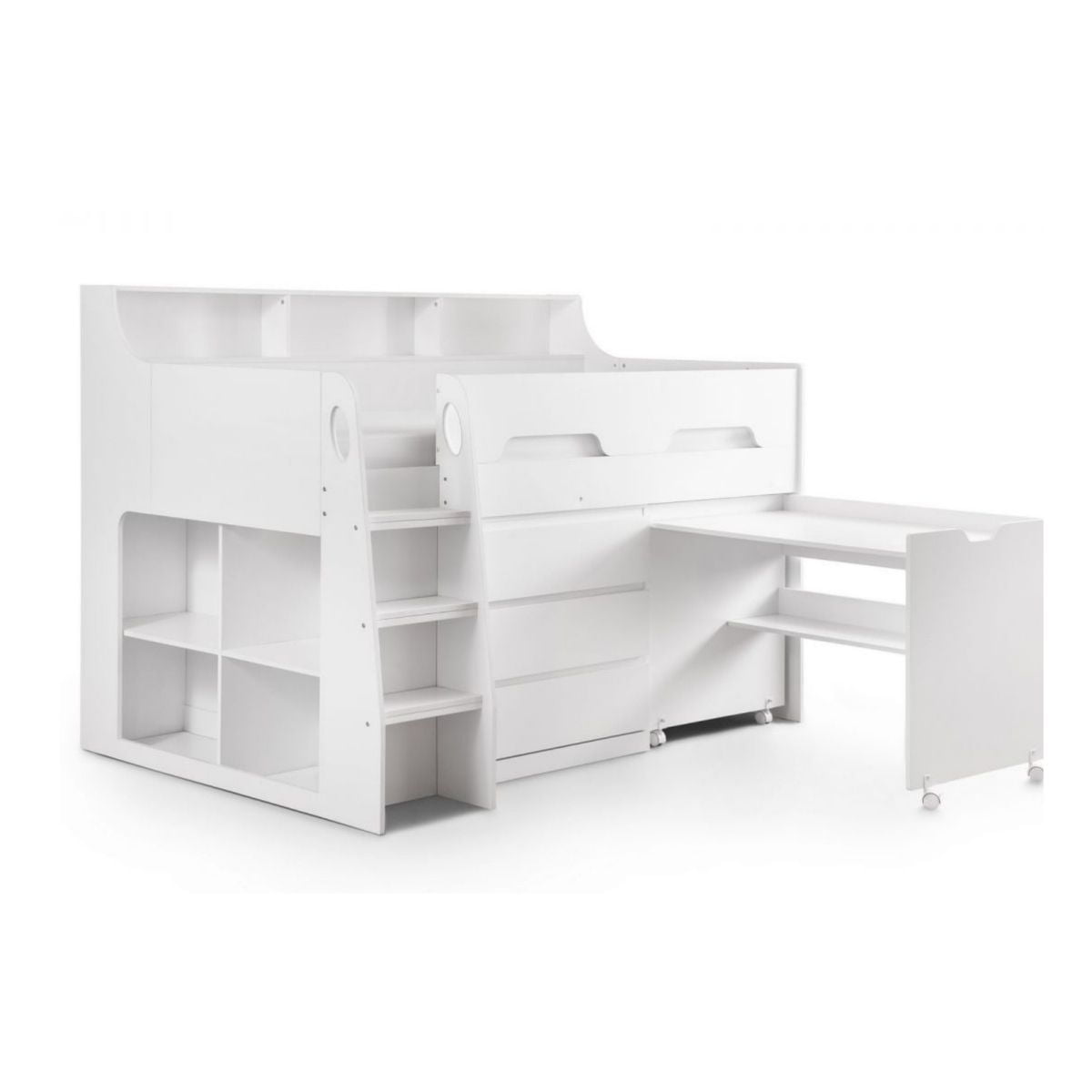Lit mezzanine en bois blanc Jolie
