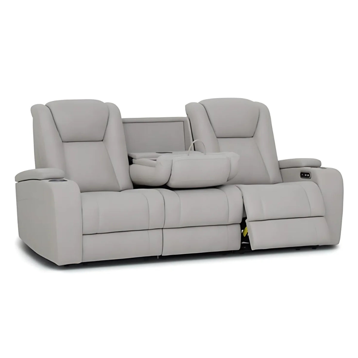 Canapé inclinable électrique 3 places Jamal gris clair
