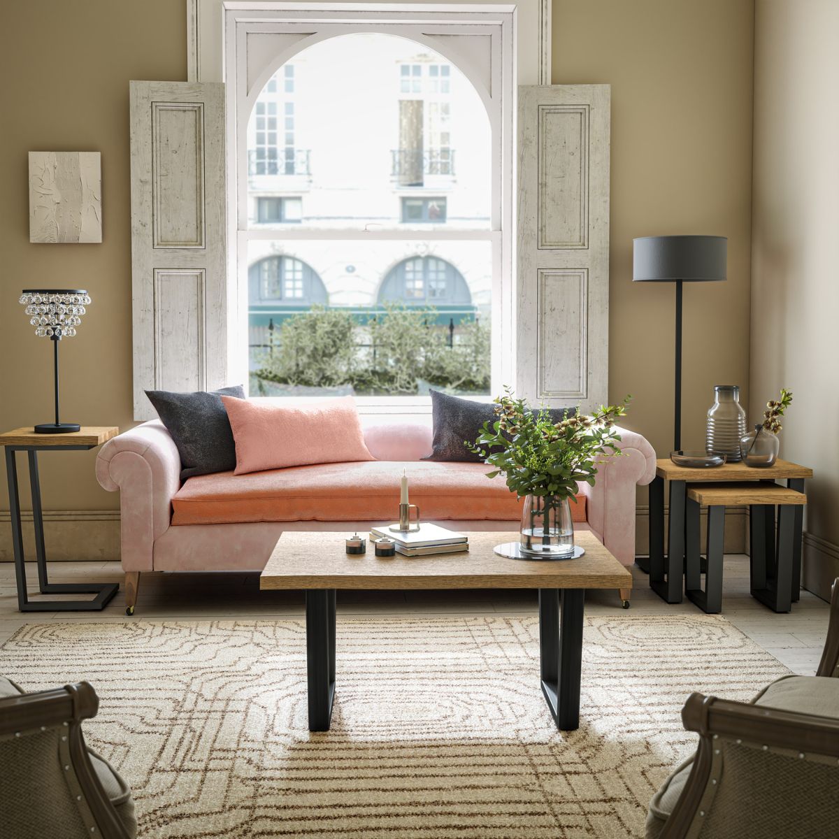 Table d'appoint en bois Jasmine