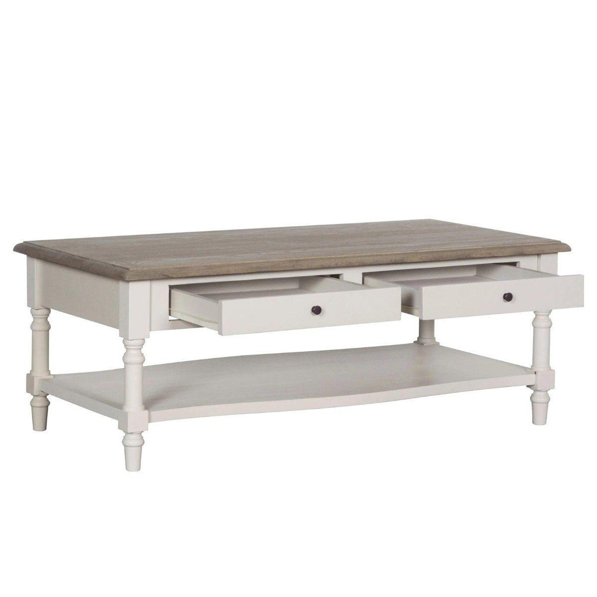 Table basse Lancelot à 2 tiroirs