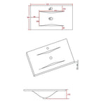 Ensemble meuble-lavabo Empire 600 vert avec vasque