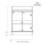 Meuble-lavabo Lili 600 blanc brillant avec lavabo