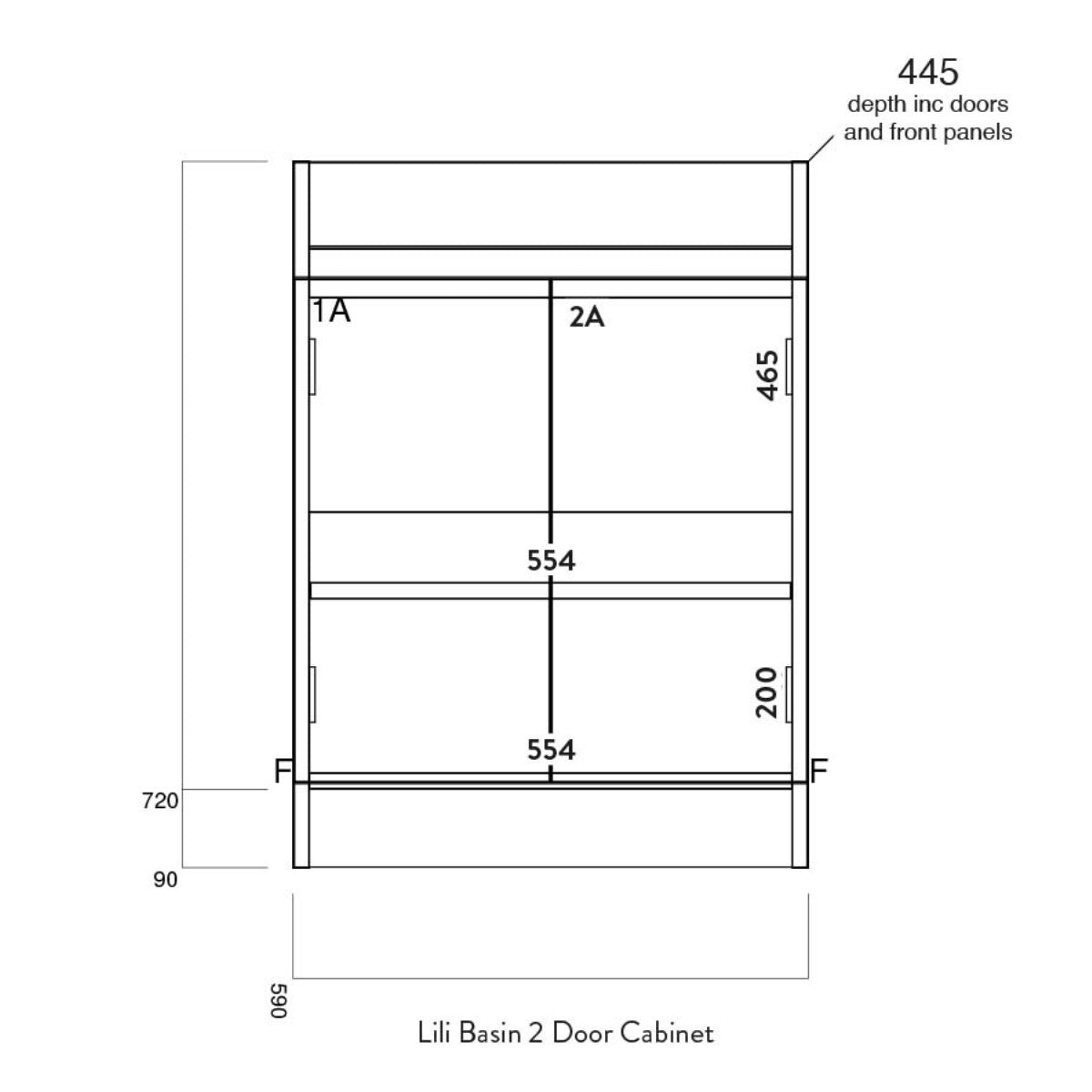 Meuble-lavabo Lili 600 blanc brillant avec lavabo