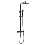 Douche à colonne rigide carrée Lunar Black