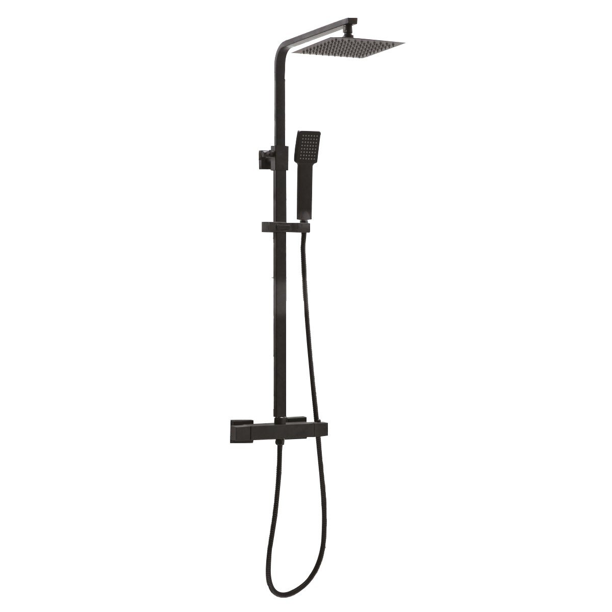 Douche à colonne rigide carrée Lunar Black