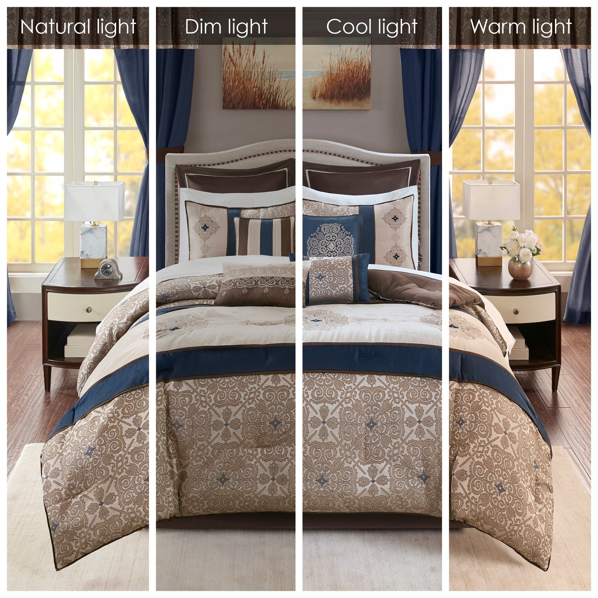 Madison Park Essentials Parker Jacquard Brodé, Ensemble de chambre 24 pièces