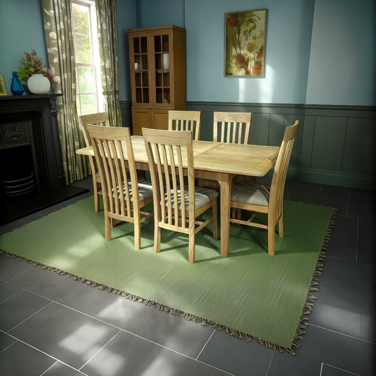 Table de salle à manger extensible en chêne Maldon