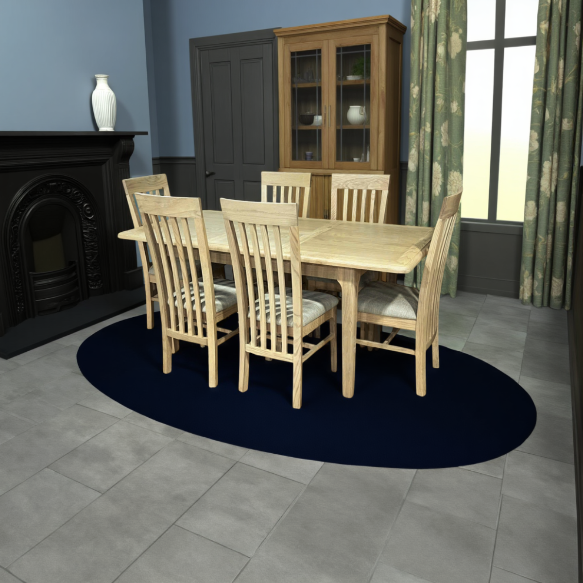 Table de salle à manger extensible en chêne Maldon