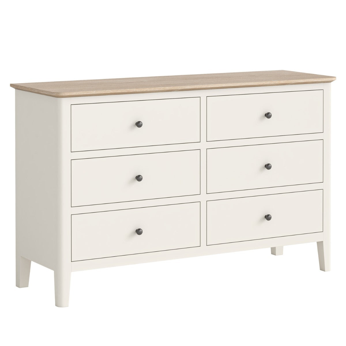 Commode Marcella crème à 6 tiroirs