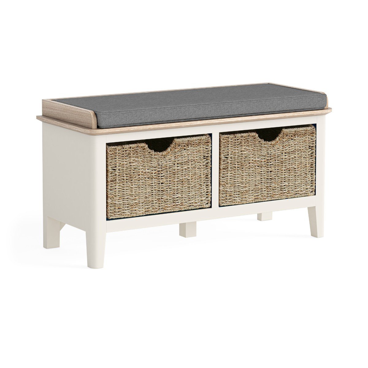 Banc de rangement Marcella crème