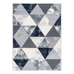 Tapis Mason Blue à motif triangulaire texturé