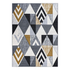 Tapis Mason monochrome à chevrons moutarde