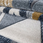 Tapis Mason à chevrons bleu marine