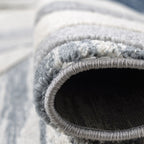 Tapis géométrique Mason gris clair et marine