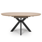 Table de salle à manger ronde extensible Maudie 1,2-1,6 m