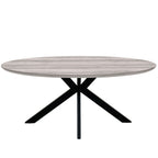 Table de salle à manger ovale grise Maudie Large