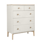 Commode Megara en chêne cachemire à 5 tiroirs