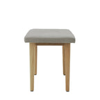 Tabouret de coiffeuse Megara en chêne cachemire