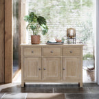 Buffet Monarda en chêne, grand modèle, finition blanchie