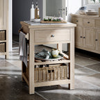 Îlot de cuisine Monarda Oak avec rangements