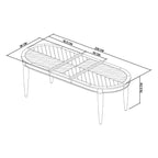 Table de salle à manger extensible Moyvane Grey