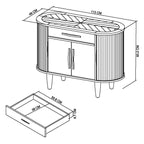 Buffet étroit gris Moyvane