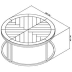 Table basse ronde grise Moyvane