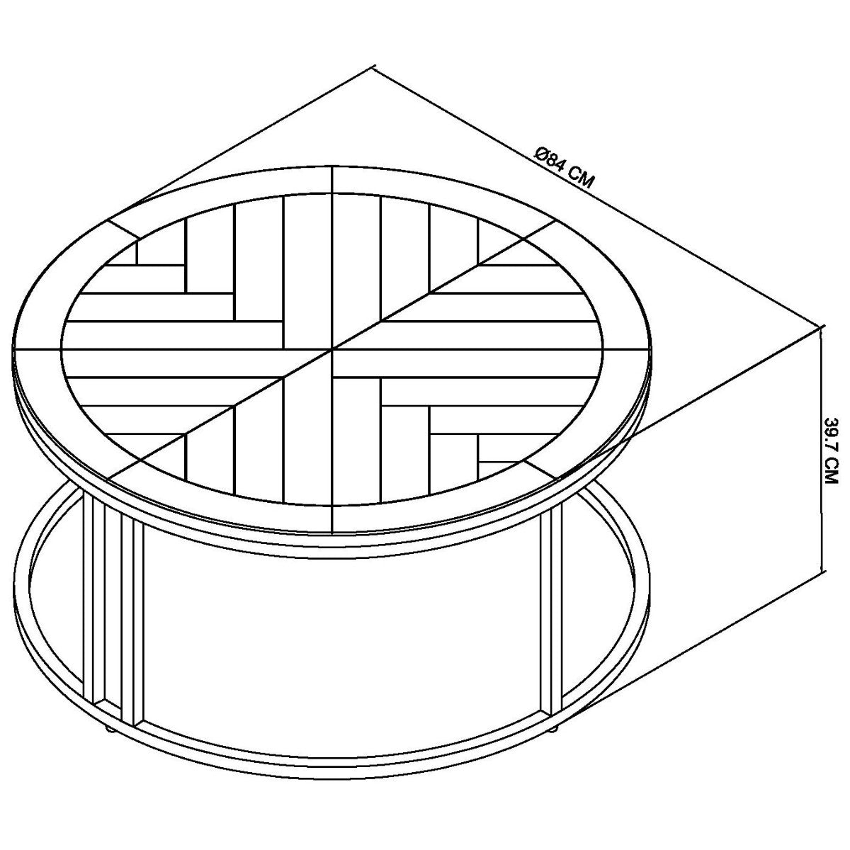 Table basse ronde grise Moyvane