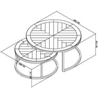 Ensemble de tables basses gigognes rondes Moyvane