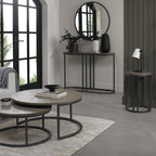 Table d'appoint ronde grise Moyvane