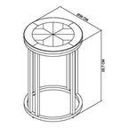 Table d'appoint ronde grise Moyvane