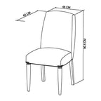 Chaise de salle à manger rembourrée grise Moyvane