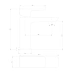 Mitigeur monobloc Muro Black pour lavabo