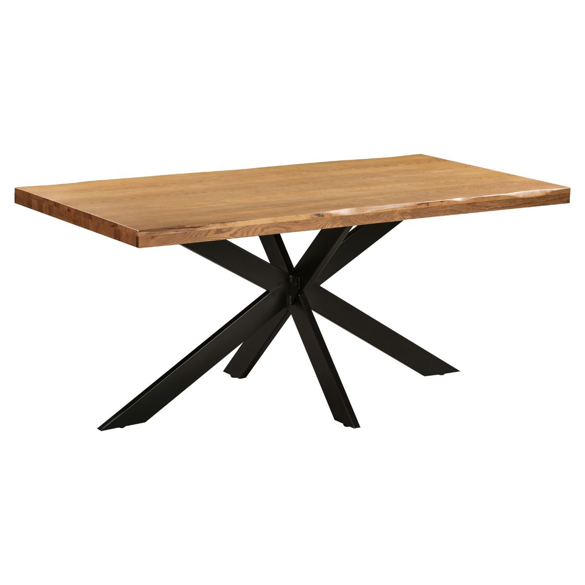Table de salle à manger Nerida en chêne avec pieds en forme d'étoile