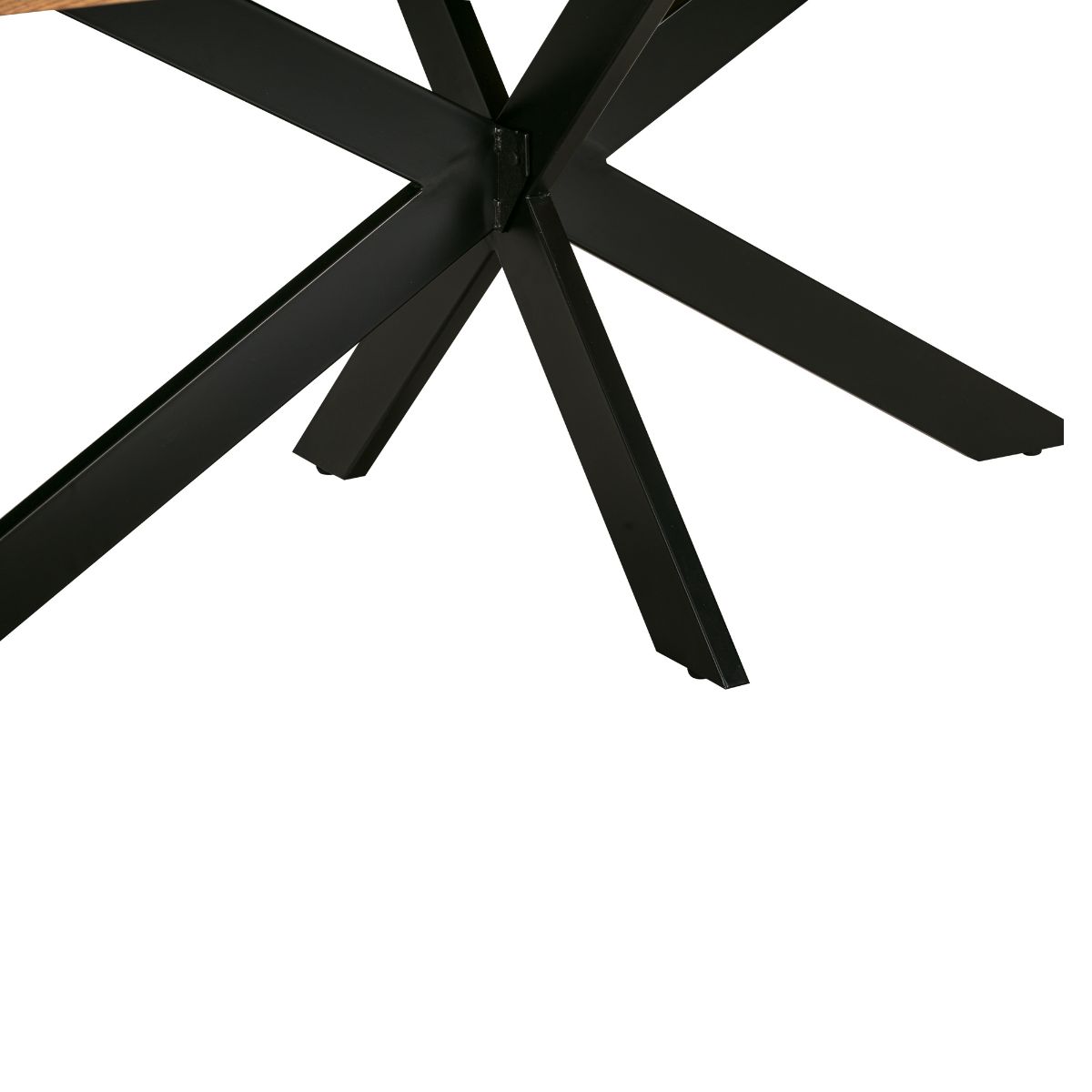 Table de salle à manger Nerida en chêne avec pieds en forme d'étoile