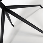 Fauteuil pivotant rembourré à base noire Nicosia