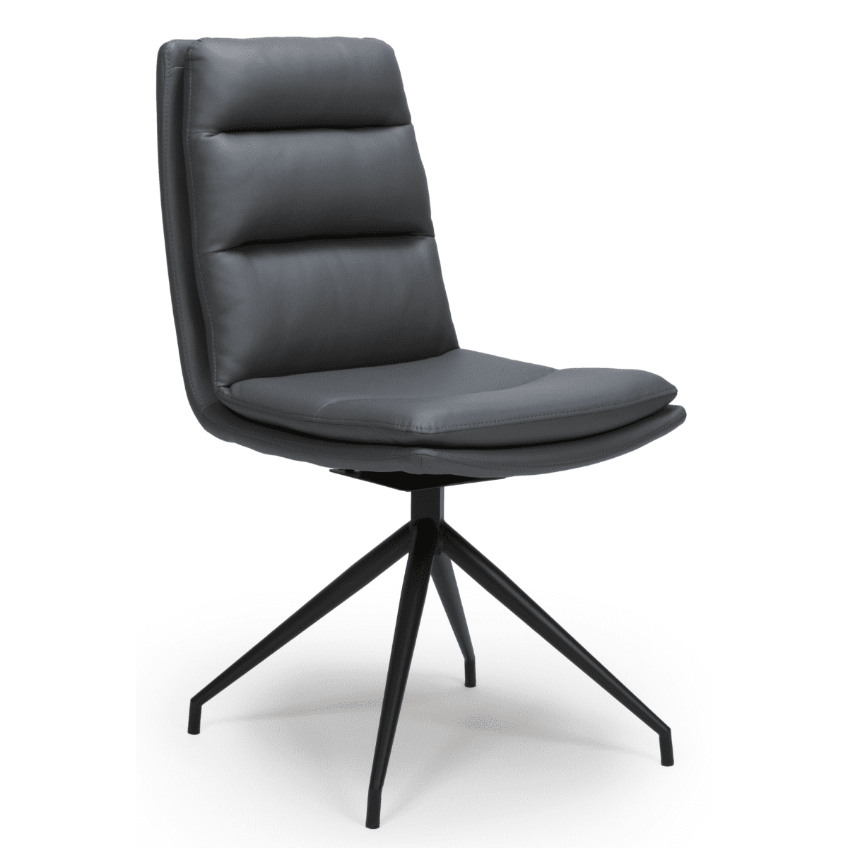 Fauteuil pivotant rembourré à base noire Nicosia