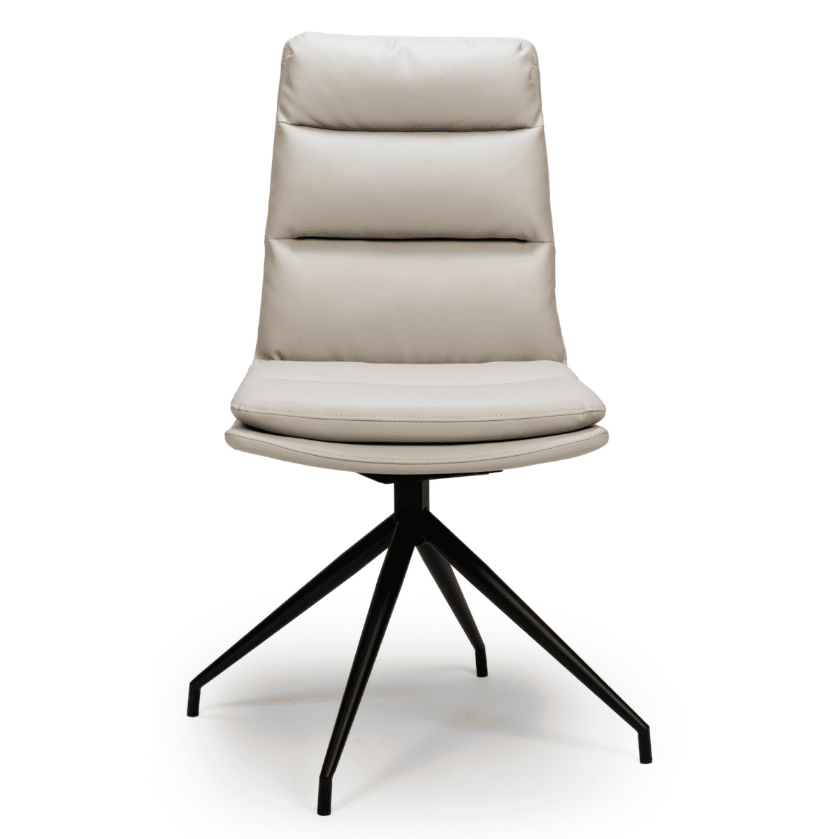 Fauteuil pivotant rembourré à base noire Nicosia