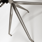 Fauteuil pivotant en acier brossé Nicosia