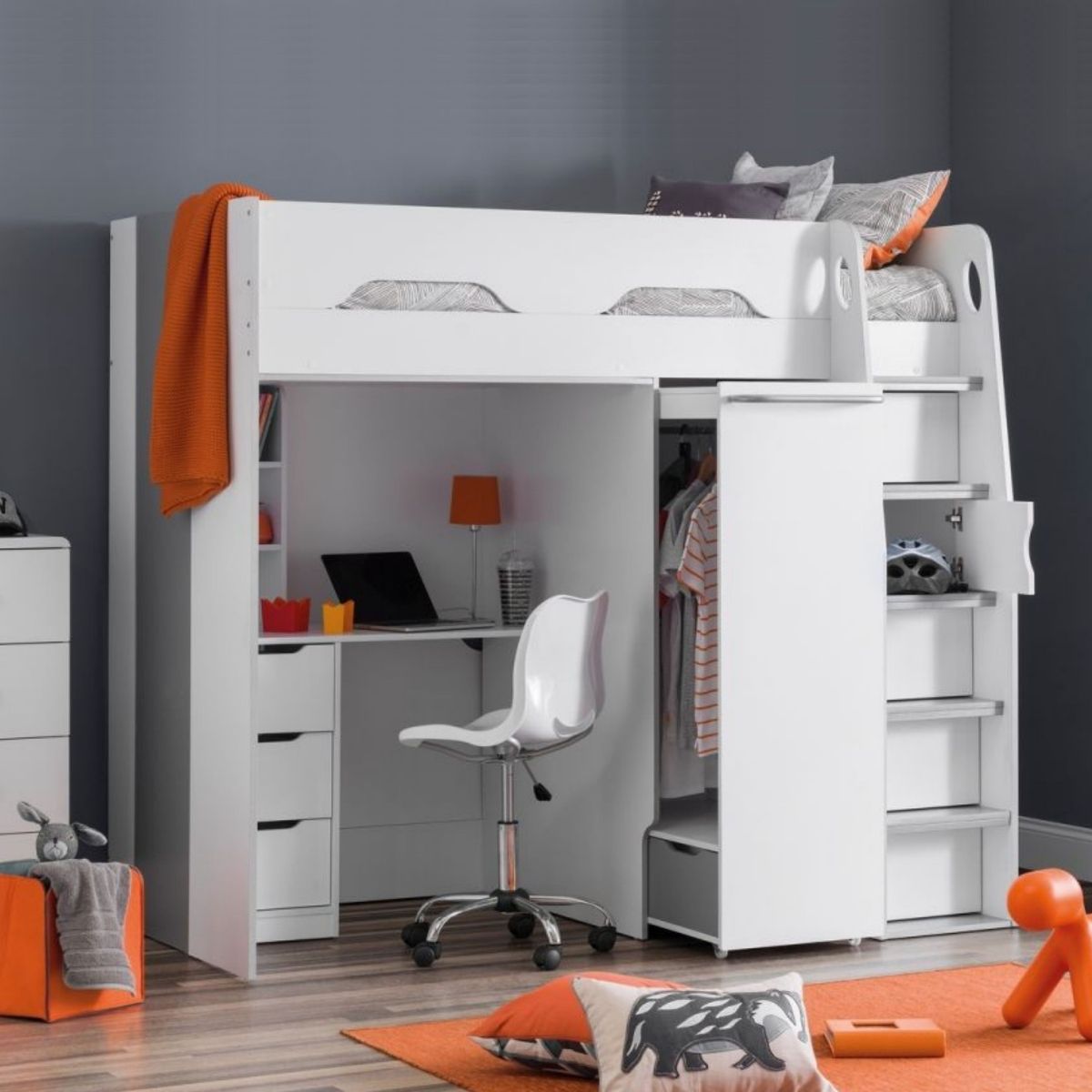 Lit mezzanine Pedro et bureau