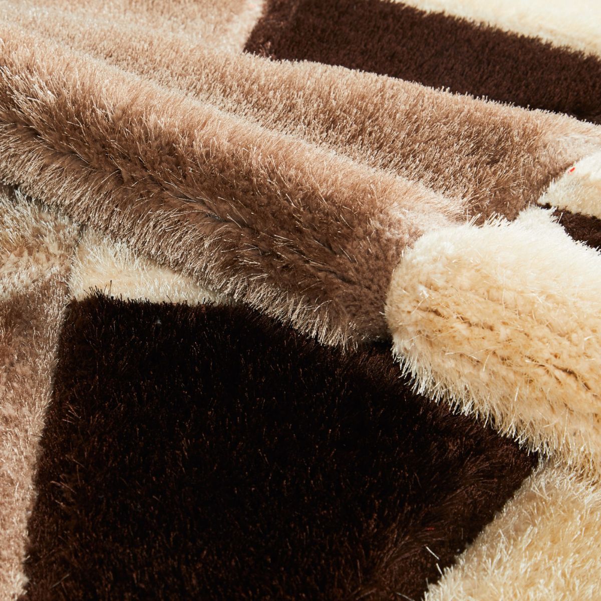 Tapis géométrique brun Pluton