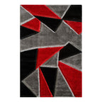 Tapis Pluton rouge et gris