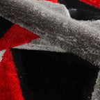 Tapis Pluton rouge et gris