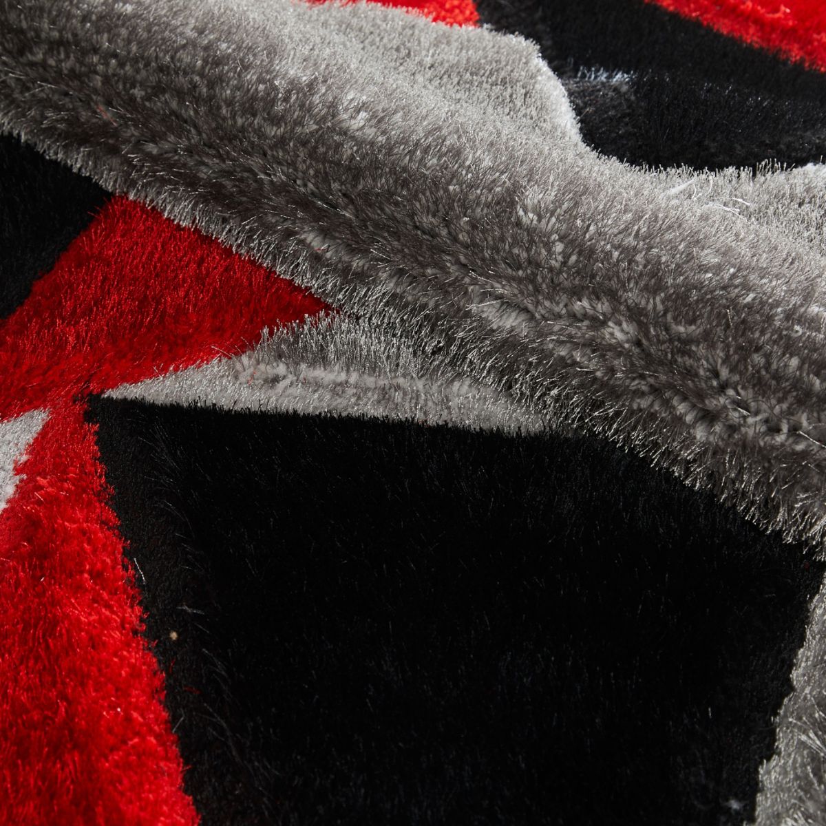 Tapis Pluton rouge et gris