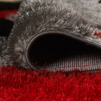 Tapis Pluton rouge et gris