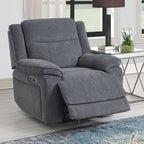 Fauteuil inclinable électrique en tissu gris Plymouth